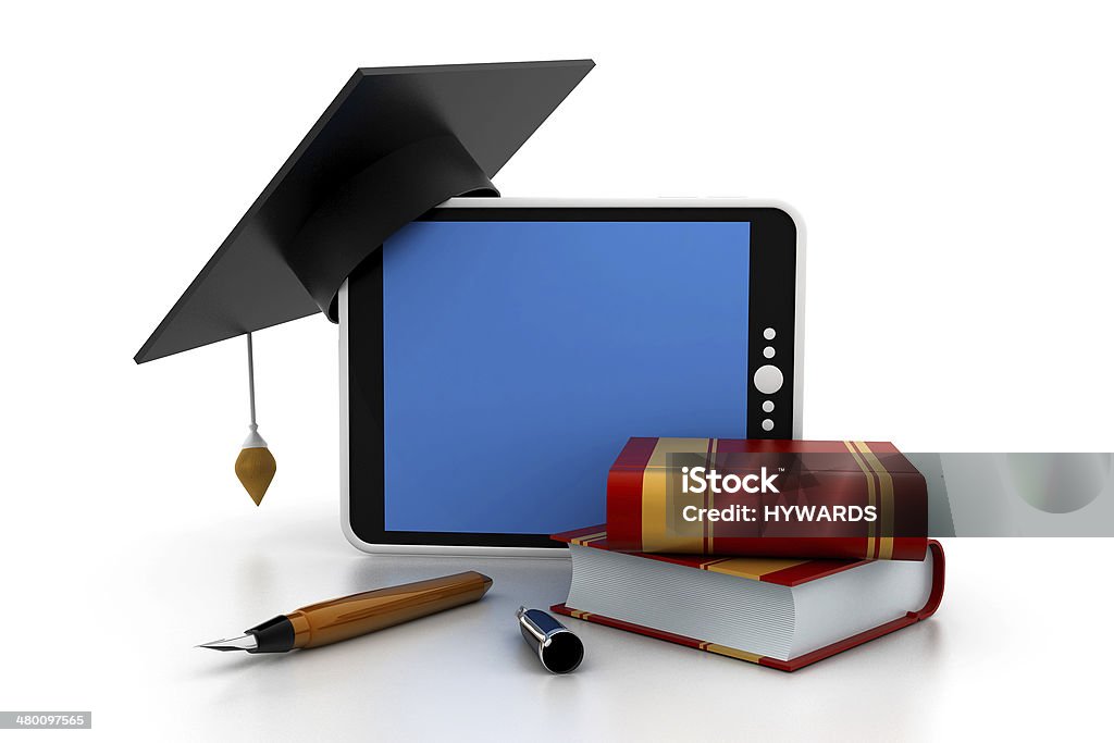 graduation concept Digital Tablet Stock Photo