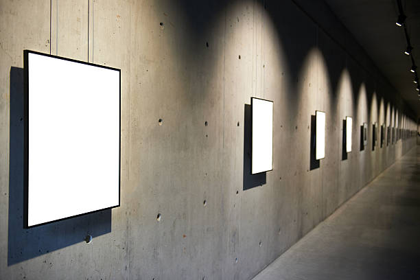 пустой белый изолированных frame - canvas artists canvas white frame стоковые фото и изображения