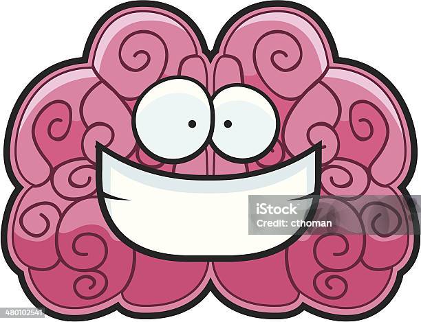 Brain Smiling Stock Illustration - Download Image Now - Cartoon, Cheerful, Contemplation