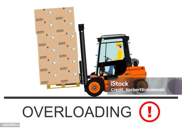 Forklift Safety Vector Stock Illustration - Download Image Now - Forklift, Misfortune, Activity