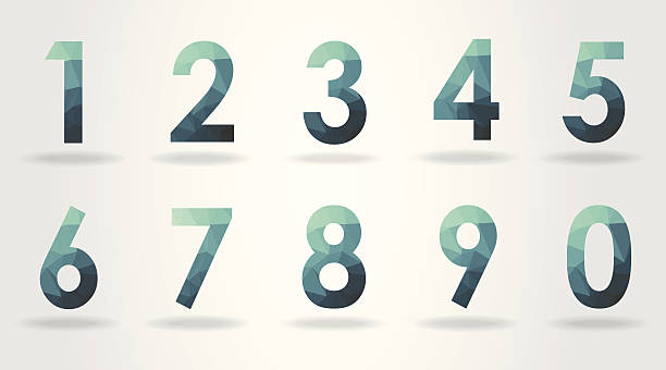 polygon number set polygon number set vector financial data stock illustrations