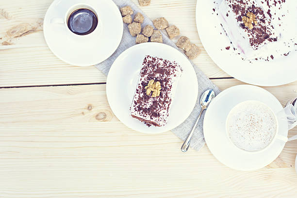 istock Delicious chocolate cake on plate on table on light background 480110898