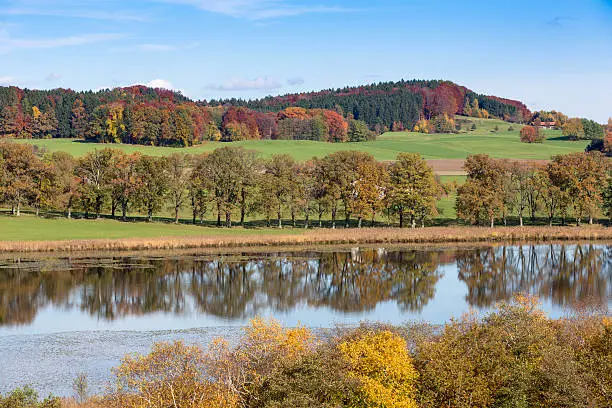 Lake "Egglsee" in Bavaria, Germany, in autumn