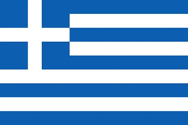 National Flag of Greece, authentic scale and color version (large file size)