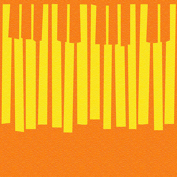 Abstract musical piano keys - seamless background - citrus texture