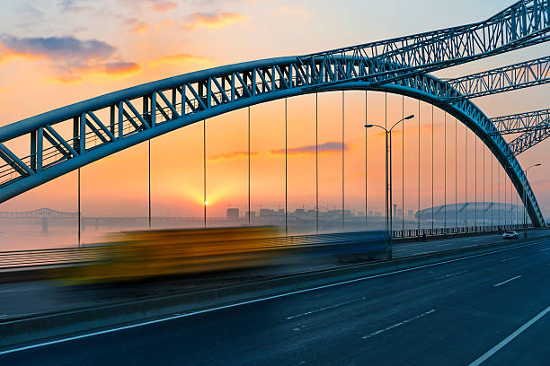 istock bridge with blue sky background of a city 480119175