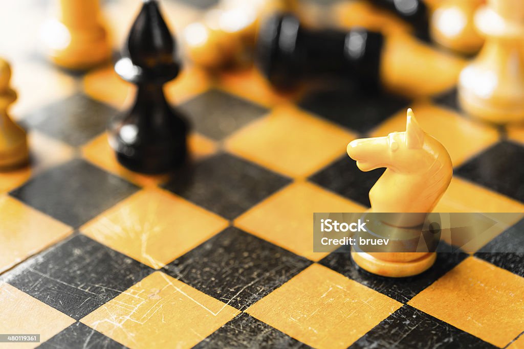 チェスのナイトとビショップ - コンセプトのロイヤリティフリーストックフォト