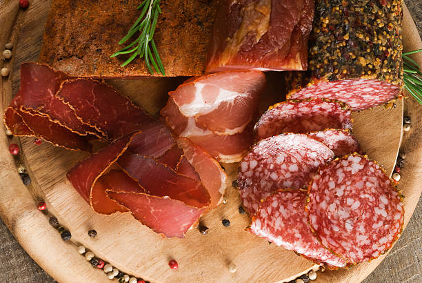 istock Smoked sausage with rosemary and peppercorns 480120173