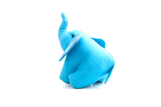 silk blue elephant toy-souvenir from Thailand