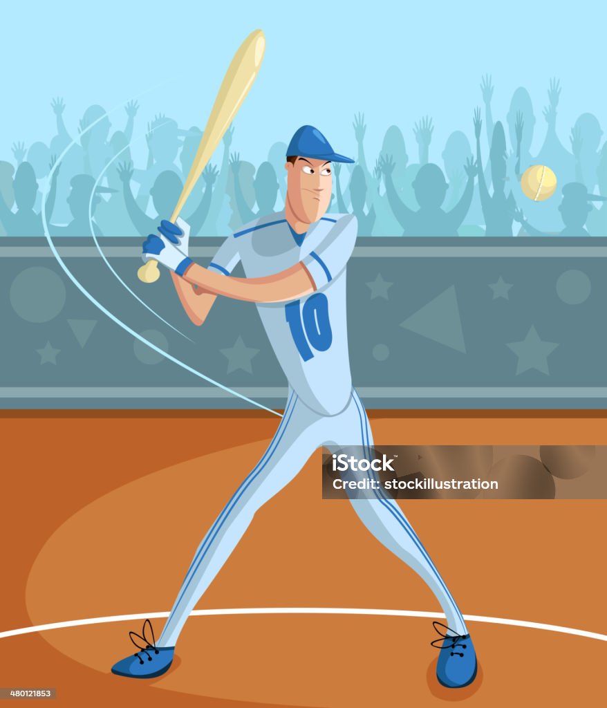 Battitore di Baseball - arte vettoriale royalty-free di Abbigliamento sportivo