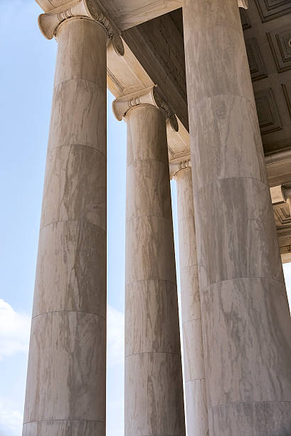 istock Stately columns on the front of the Jefferson Memorial 480122673