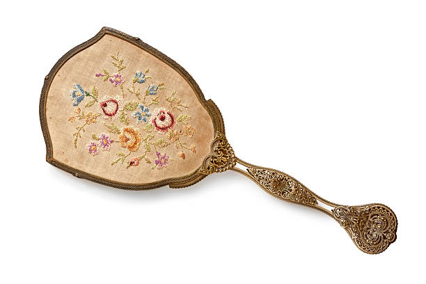 istock Embroidered Back of Vintage Hand Mirror 480123657