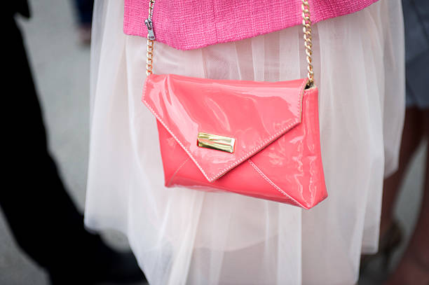 istock Pink female purse 480125342