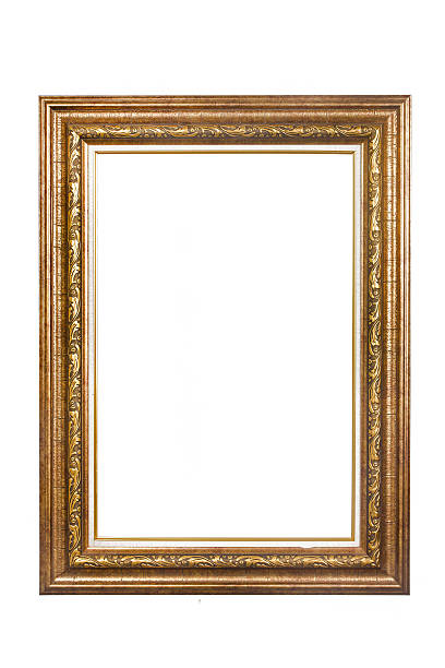 istock Ancient wooden photo frame isolated on white background. 480126768