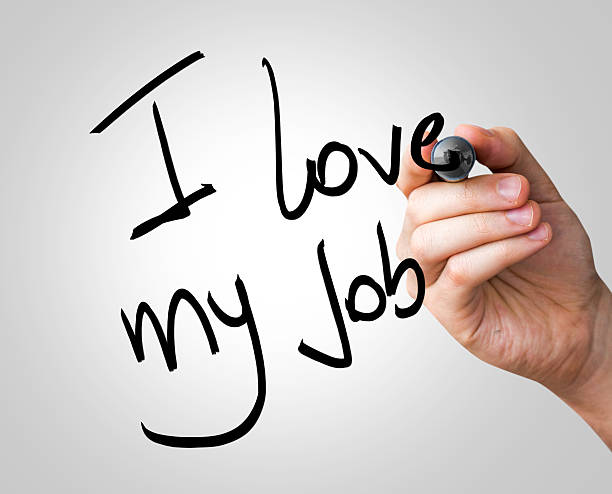 istock I love my job written on the Wipe board 480128880