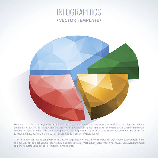 Business bar pie diagram template vector art illustration