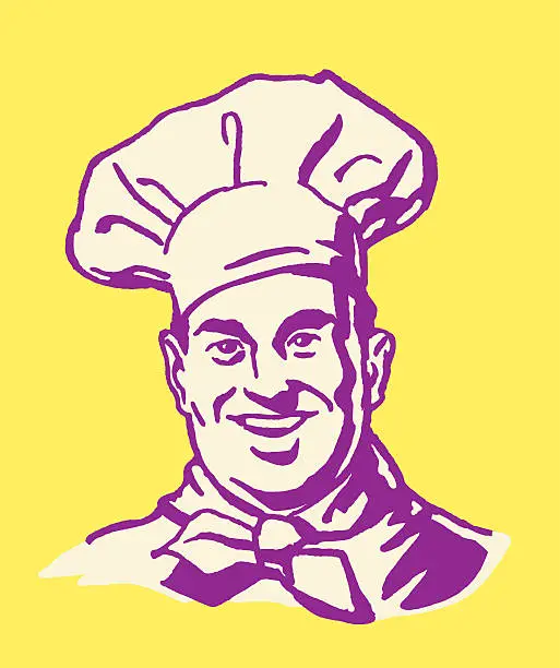 Vector illustration of Smiling Chef