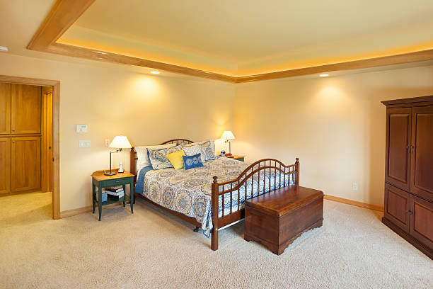 istock Large But Homey Master Bedroom With Tray Ceiling 480131370