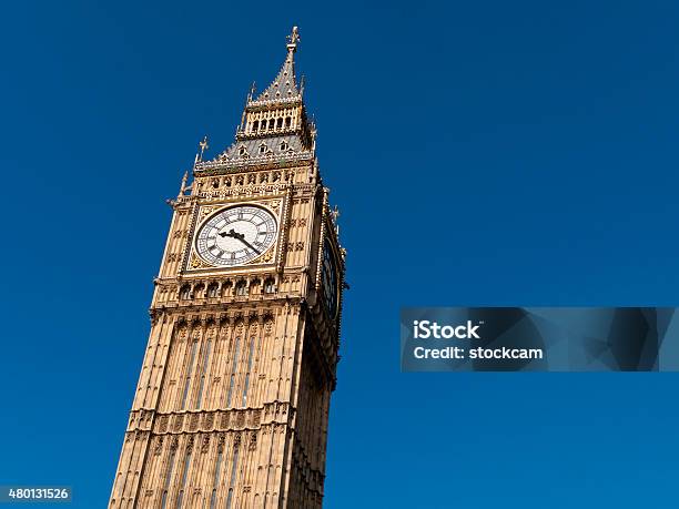 Big Ben And Sky London Uk Stock Photo - Download Image Now - 2015, Architecture, Blue Hour - Twilight