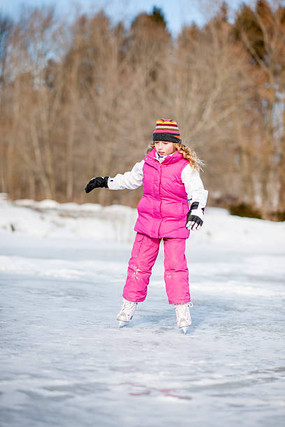 istock Young Girl Skating on Pond 480131664