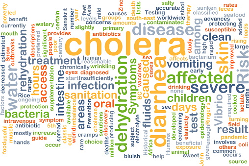 Background concept wordcloud illustration of cholera