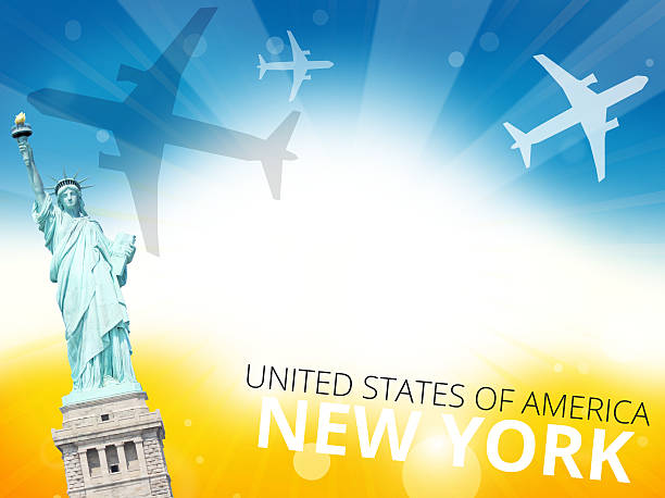 Plane Travel Holiday Statue of Liberty