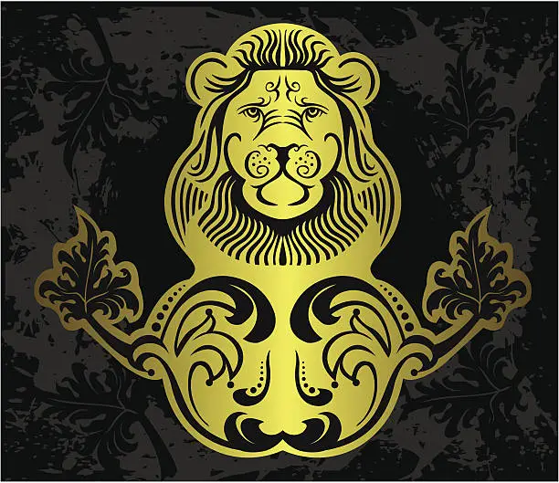 Vector illustration of lion sign