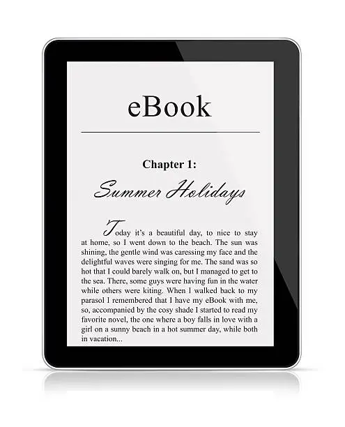 eBook reader isolated on white
