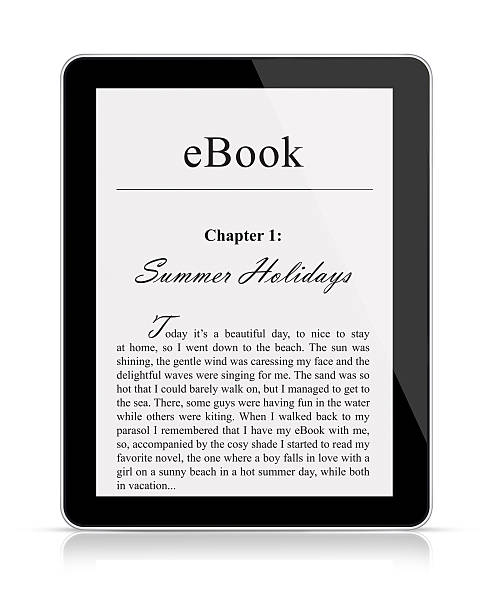 leitor de ebook - kindle e reader book reading imagens e fotografias de stock