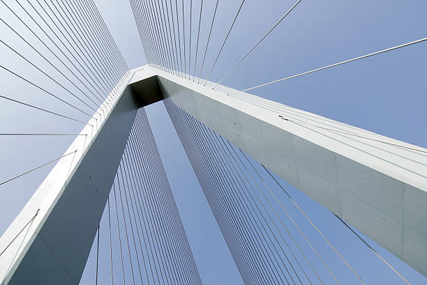 Cable-stayed bridge stock photo