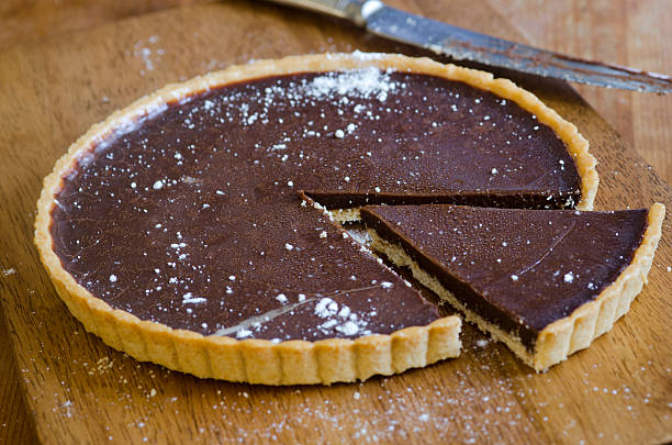 Chocolate tart stock photo