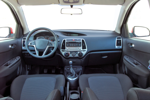 studio shot passenger car interior