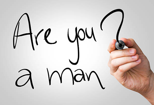 istock Are you man written on the Wipe board 480136412