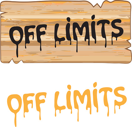 Off Limits wood sign Painted vector
