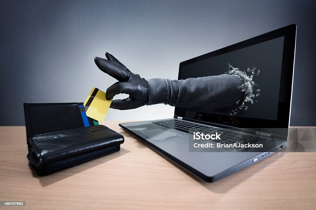 Internet-Kriminalität und Onlinebanking Sicherheit - Lizenzfrei Stehlen - Verbrechen Stock-Foto
