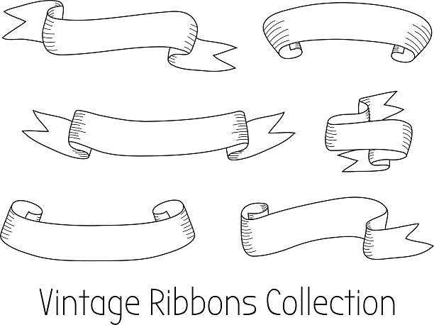 Vintage Ribbons Collection vector art illustration