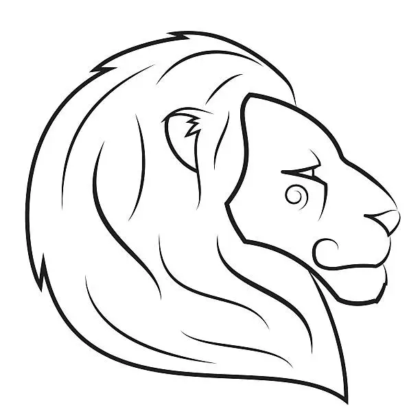 Vector illustration of Lion head vector illustration 2