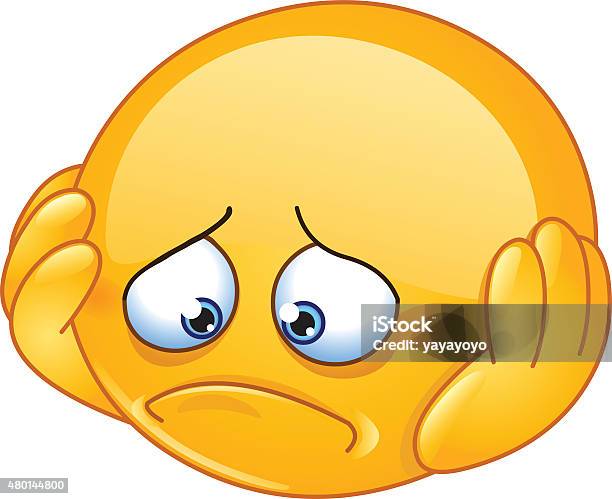 Depressed Emoticon Stock Illustration - Download Image Now - Emoticon,  Sadness, Anthropomorphic Smiley Face - iStock