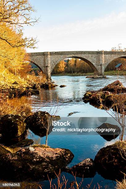 Pottarch Мост И Река Ди Aberdenshire — стоковые фотографии и другие картинки Без людей - Без людей, Великобритания, Вертикальный