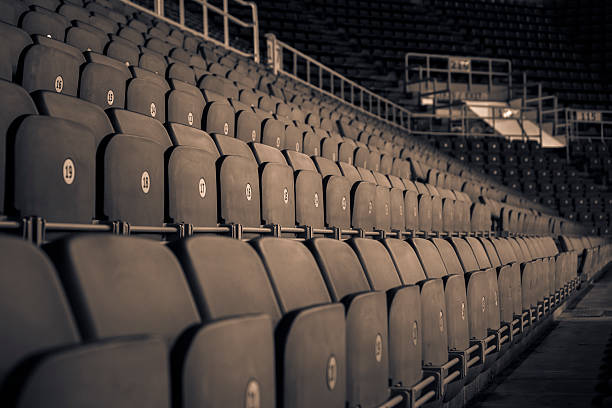 stadio di posti - bleachers stadium empty seat foto e immagini stock