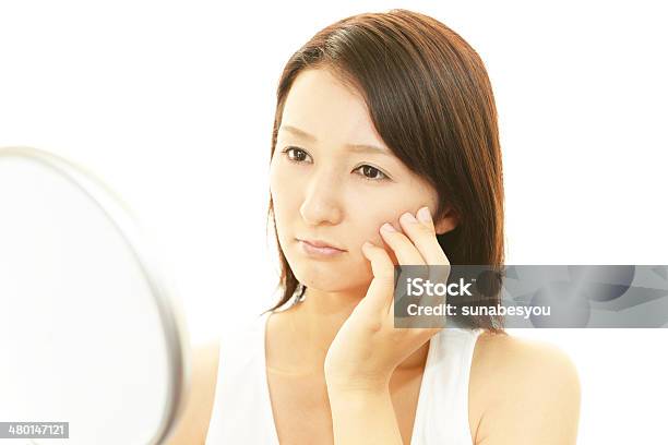 Woman Suffer From Wrinkles Stock Photo - Download Image Now - Liver Spot, Aging Process, Women