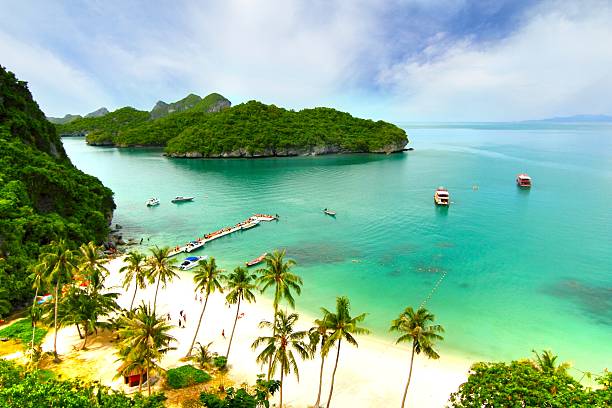 Paradise beach. Koh Samui, Thailand stock photo