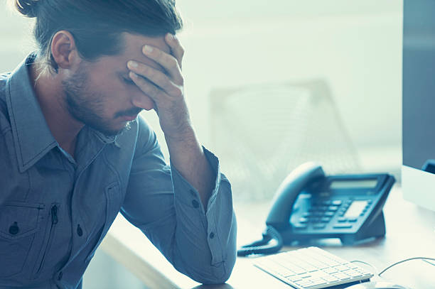 istock Stressed business man at the office. 480148574