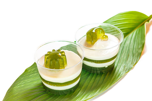 istock Pandan coconut put on a green leaf. 480151324