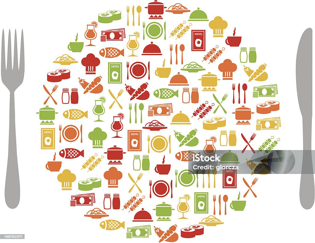 restaurant icons Cap - Hat stock vector