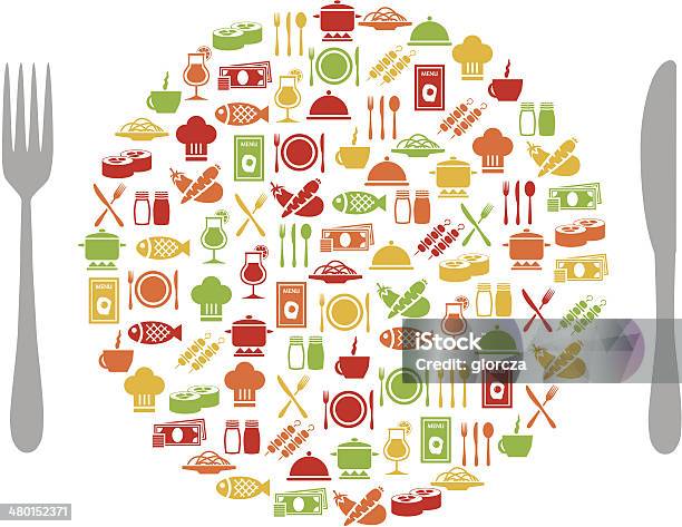 Restaurant Icons Stock Illustration - Download Image Now - Cap - Hat, Carrot, Chef