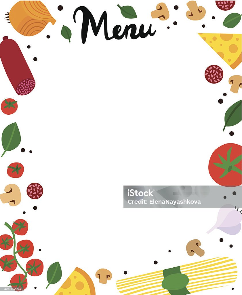 Ingredients. Menu Image Italian Ingredients Menu Template Stock Illustration - Download Image ...