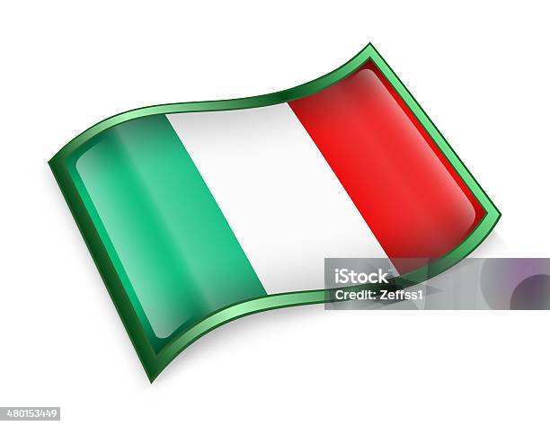 Italien Flagge Symbol Isoliert Auf Weißem Hintergrund Stock Vektor Art und mehr Bilder von Beleuchtet