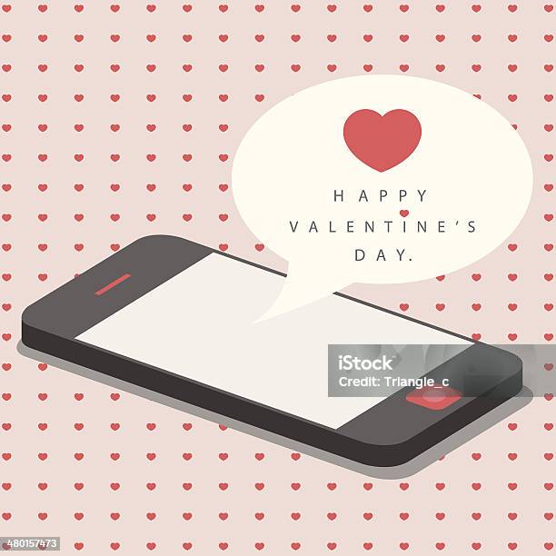 Ilustración de Teléfono Inteligente Con El Mensaje Para El Día De San Valentín Amor y más Vectores Libres de Derechos de Infidelidad