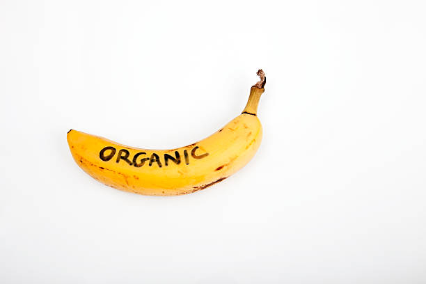 istock Organic banana against white background 480159821